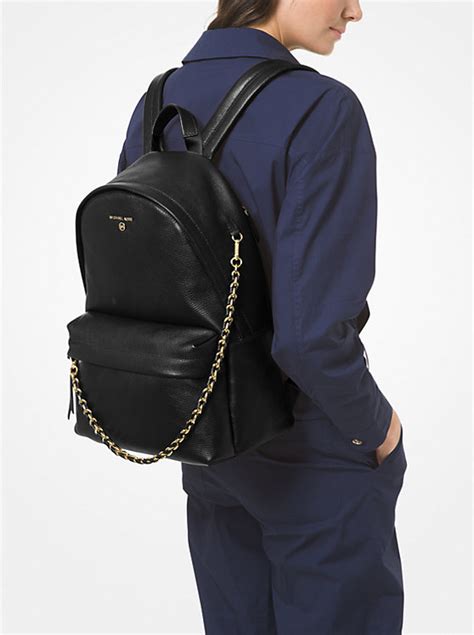 michael michael kors slater large pebbled leather backpack